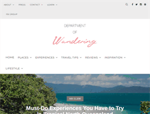 Tablet Screenshot of departmentofwandering.com